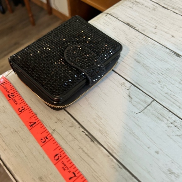 NWOT Cute all black with black studs zip wallet - Picture 2 of 7